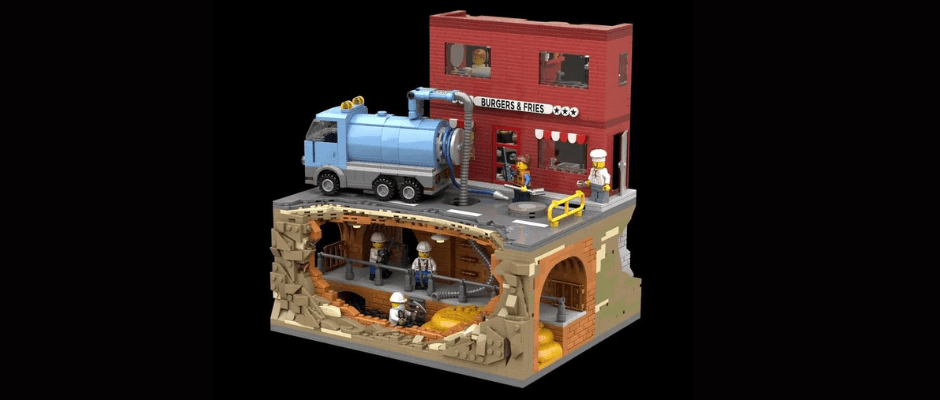 LEGO Ideas z branżowym zestawem kanalizacyjnym.